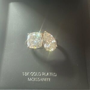 Moissanite 18K Gold Plated Ring
